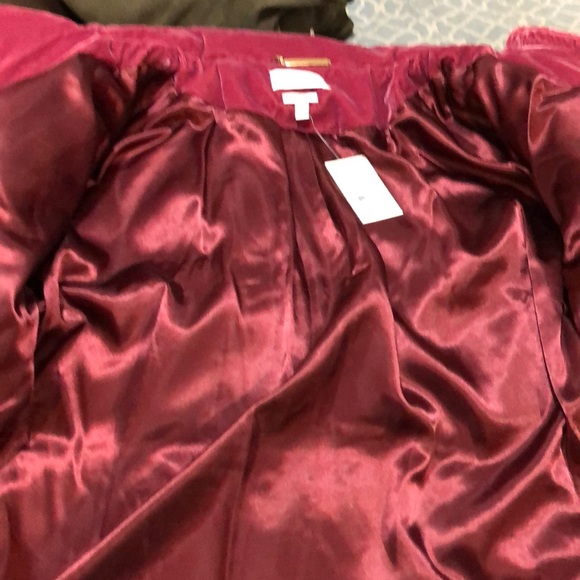 NWT JUICY COUTURE Red Velvet Puffer Coat Jacket - Picture 6 of 7